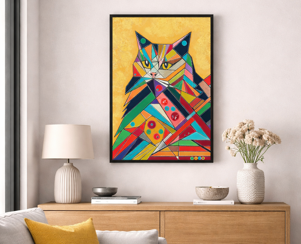 Schilderij 'Kleurige Missy' door Alma Hadziomerovic